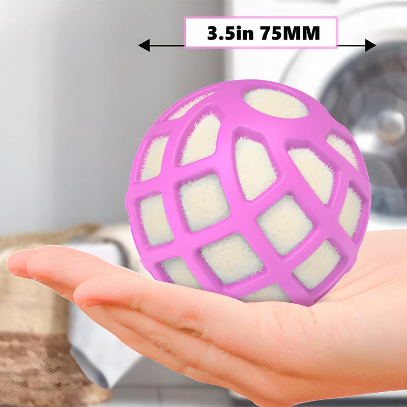 Sunseeke Dryer Balls - Patented Silicone Guard, Natural Wool Core, Super Anti-Tangle & Saves Drying Time, Reduces Static & Noise, Natural Fabric Softener, XL 3" (Pink Light Blue, Pack of 4) - Image 5